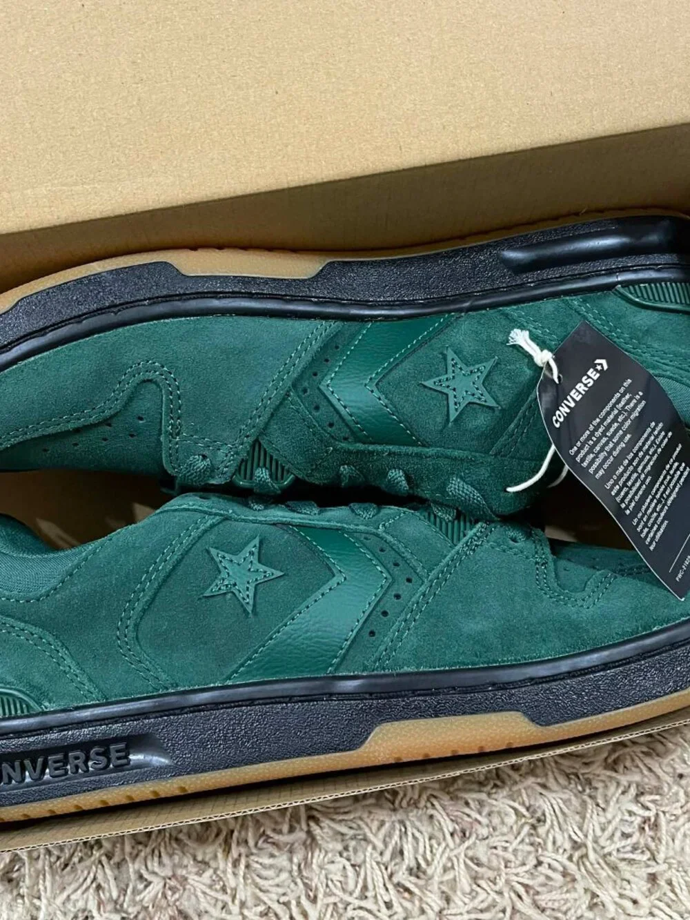 Converse Men's CL98 Suede Low Top Sneakers Shoes Green, Size 9 (New)